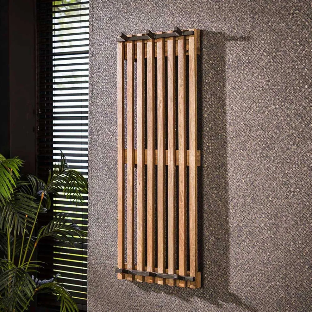 Wohnen Garderoben<Design Garderobe aus Mangoholz in Sand - Laan