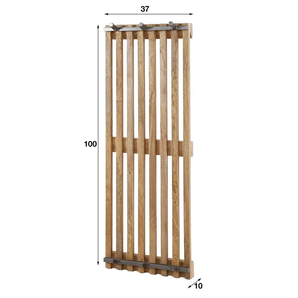 Wohnen Garderoben<Design Garderobe aus Mangoholz in Sand - Laan