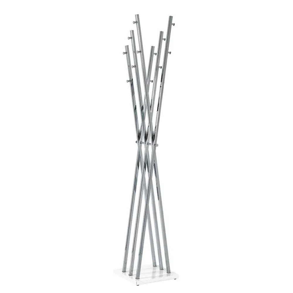 Wohnen Garderoben<Design Garderobe in Chrom mit Weiß - Bicova