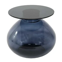 Wohnen Tische<Design Glas Beistelltisch in Schwarz - Idian