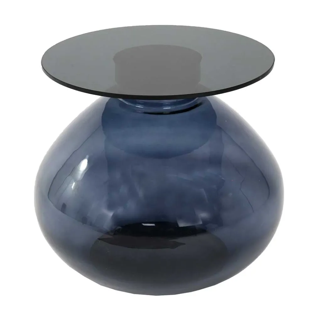 Wohnen Tische<Design Glas Beistelltisch in Schwarz - Idian