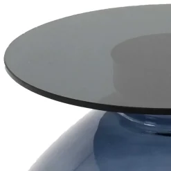 Wohnen Tische<Design Glas Beistelltisch in Schwarz - Idian