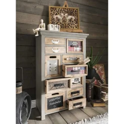 Wohnen Kommoden<Design Highboard aus Recyclingholz mehrfarbig - Andrass