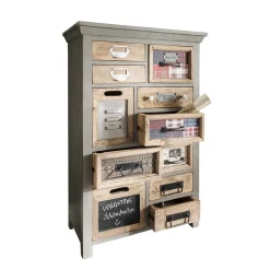 Wohnen Kommoden<Design Highboard aus Recyclingholz mehrfarbig - Andrass