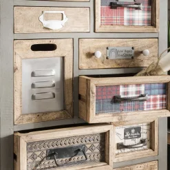 Wohnen Kommoden<Design Highboard aus Recyclingholz mehrfarbig - Andrass