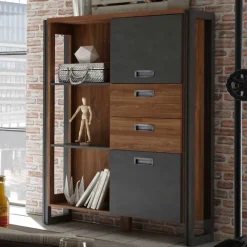 Wohnen Highboards|Kommoden<Design Highboard im Loft Style - Rompira