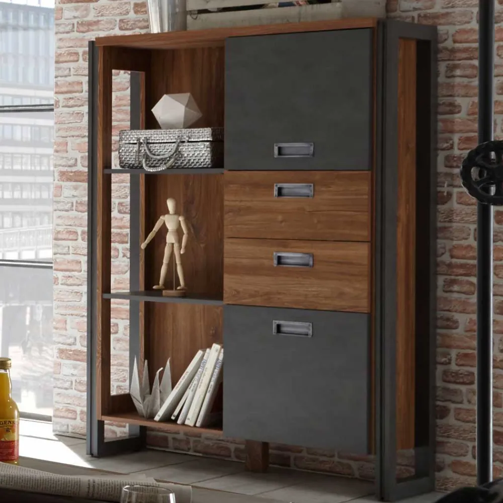 Wohnen Highboards|Kommoden<Design Highboard im Loft Style - Rompira