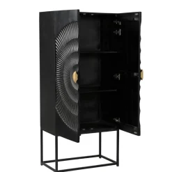 Wohnen Vitrinen<Design Highboard in Schwarz und Gold - Oglio