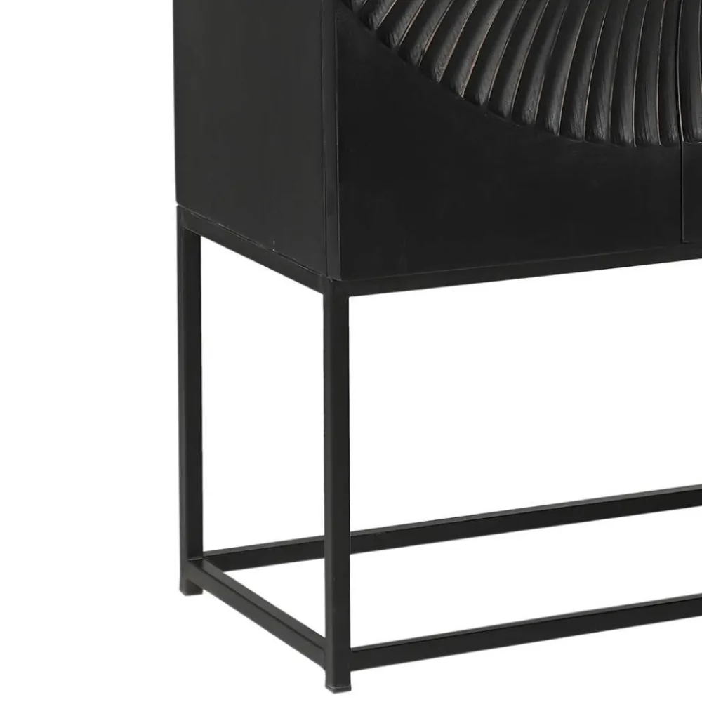 Wohnen Vitrinen<Design Highboard in Schwarz und Gold - Oglio
