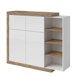 Wohnen Highboards|Kommoden<Design Highboard mit 2 Klappen & 2 Türen - Milvara