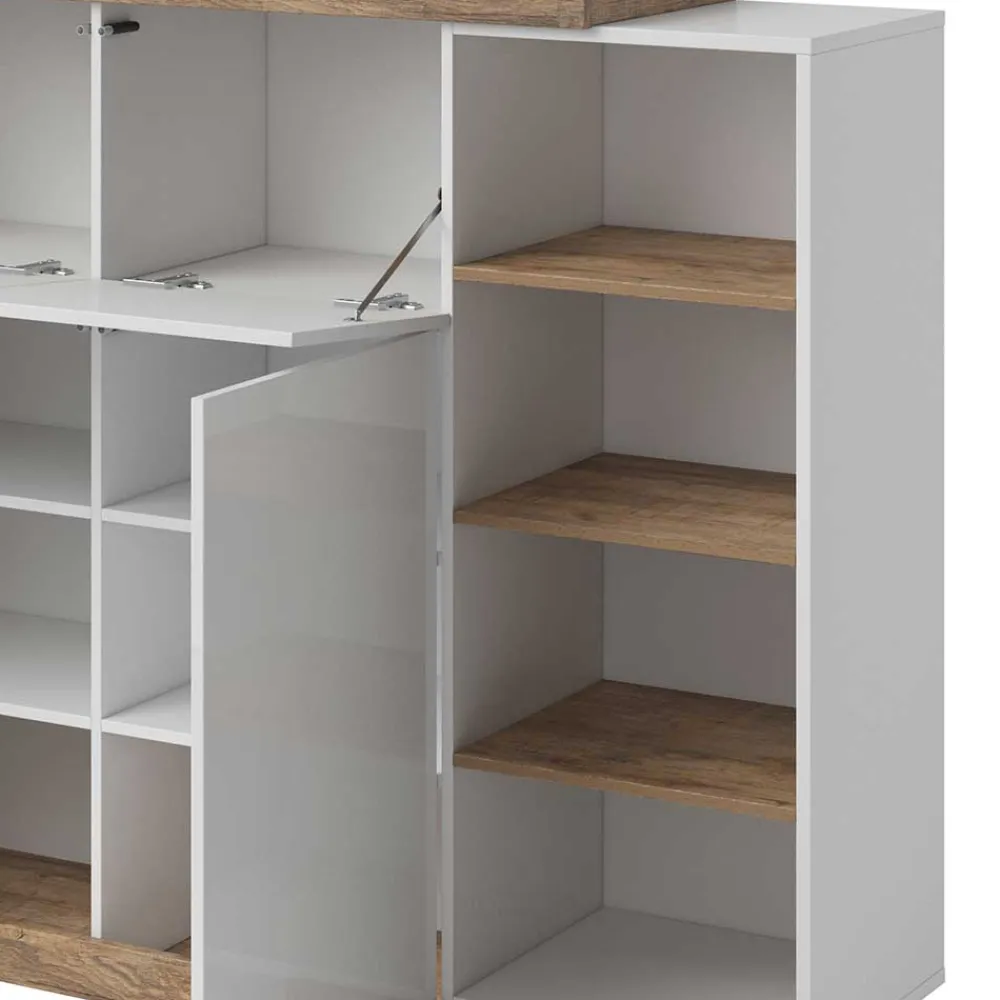 Wohnen Highboards|Kommoden<Design Highboard mit 2 Klappen & 2 Türen - Milvara