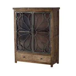 Wohnen Highboards|Vitrinen<Design Highboard mit Glas Metalltüren - Everton