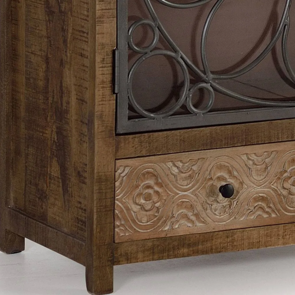 Wohnen Highboards|Vitrinen<Design Highboard mit Glas Metalltüren - Everton