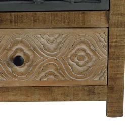 Wohnen Highboards|Vitrinen<Design Highboard mit Glas Metalltüren - Everton