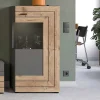 Wohnen Vitrinen<Design Highboard mit Glas 60x117x37 cm - Scarlett
