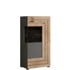 Wohnen Vitrinen<Design Highboard mit Glas 60x117x37 cm - Scarlett