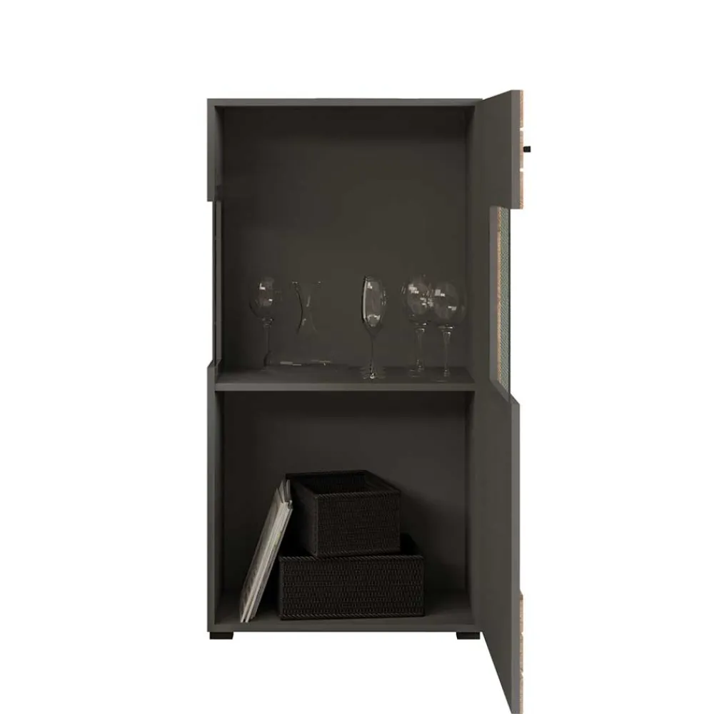 Wohnen Vitrinen<Design Highboard mit Glas 60x117x37 cm - Scarlett