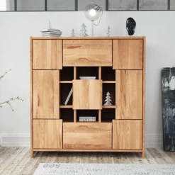Wohnen Highboards<Design Highboard Salomonia mit offenen Fächern
