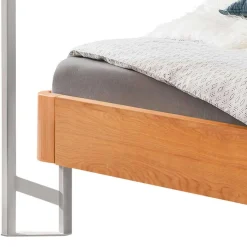 Wohnen Betten<Design Himmelbett in Eiche Natur & Weiß - Risa