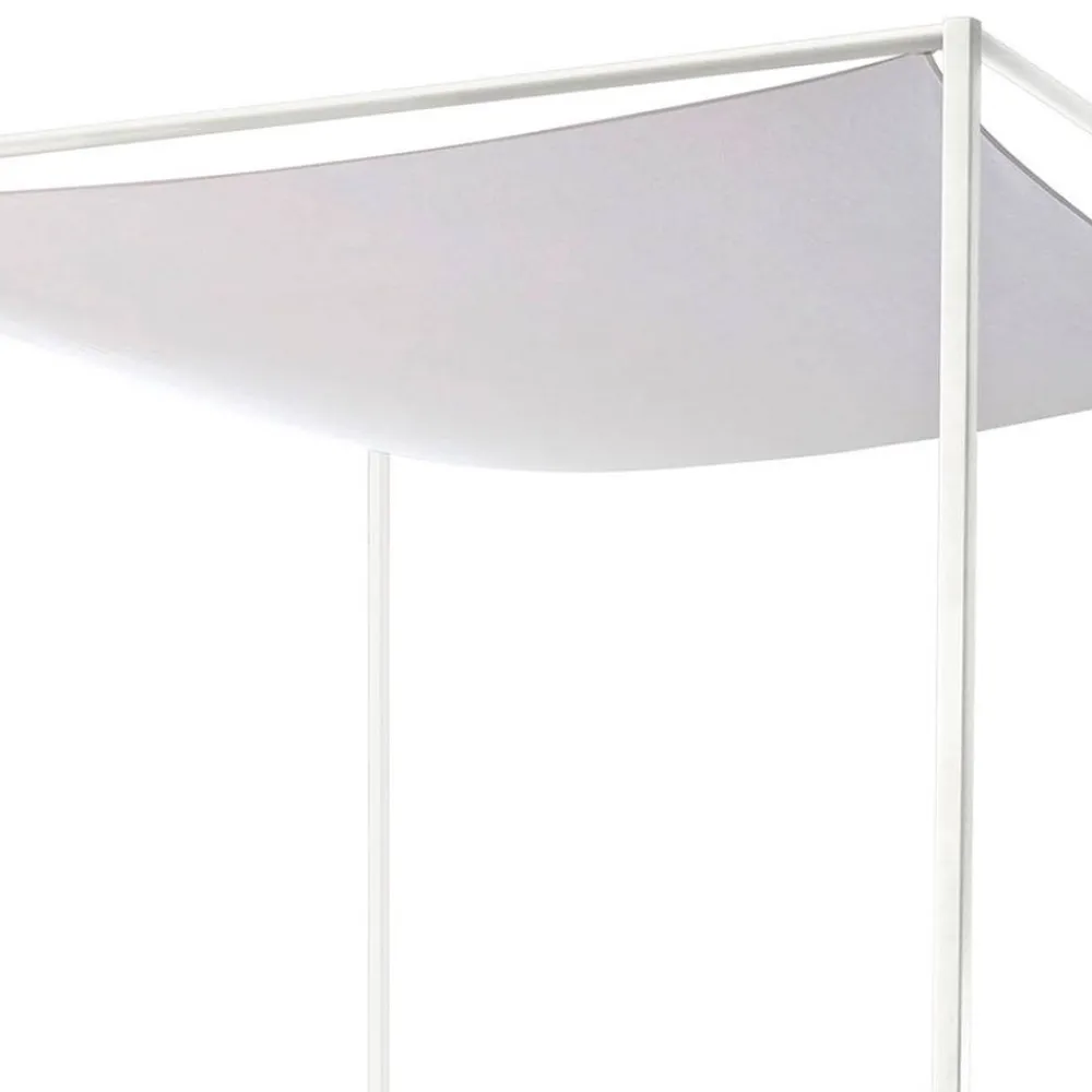 Wohnen Betten<Design Himmelbett in Eiche Natur & Weiß - Risa