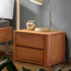 Wohnen Betten<Design Himmelbett in Eiche Natur & Weiß - Risa