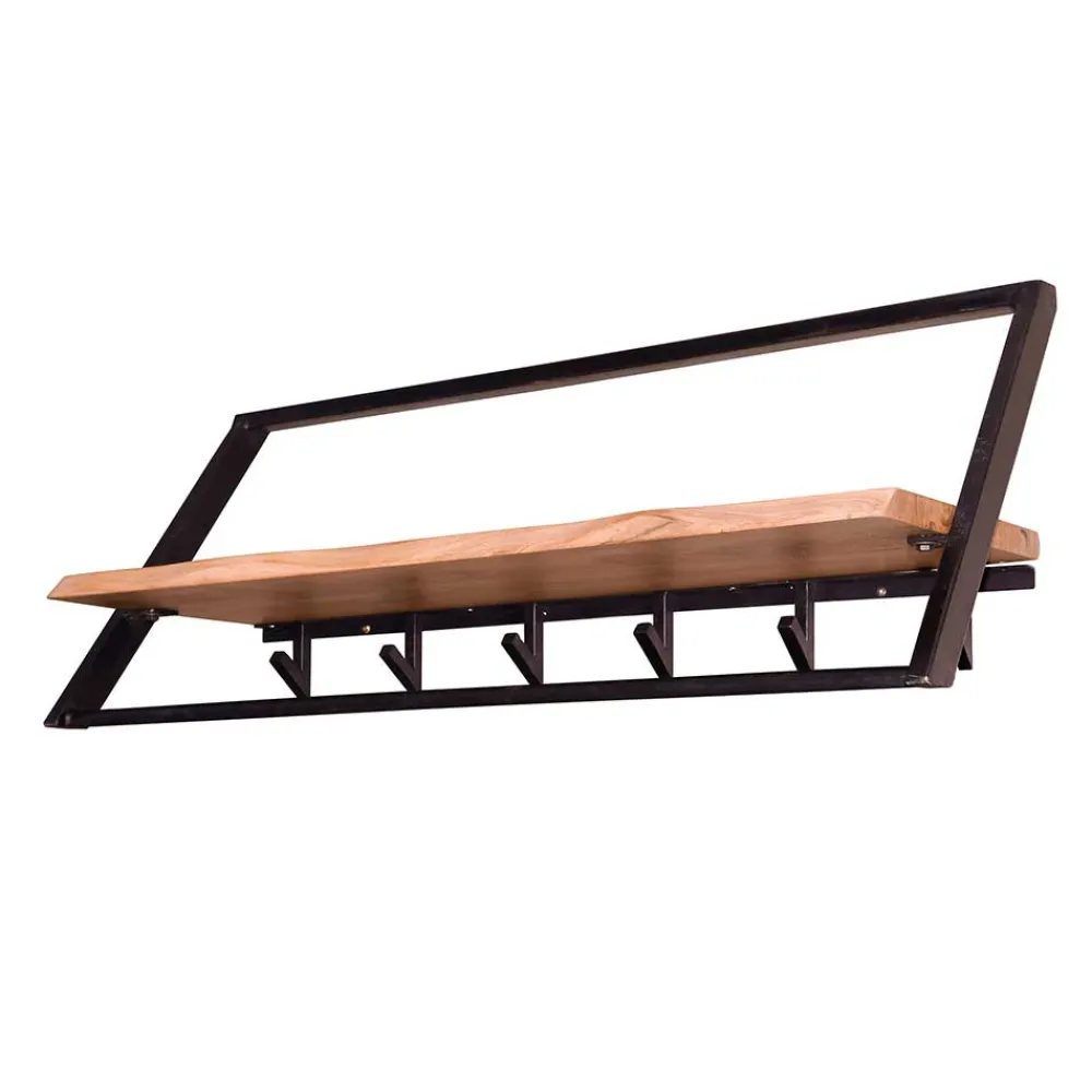 Wohnen Garderoben<Design Hängegarderobe aus Metall und Holz - Nics