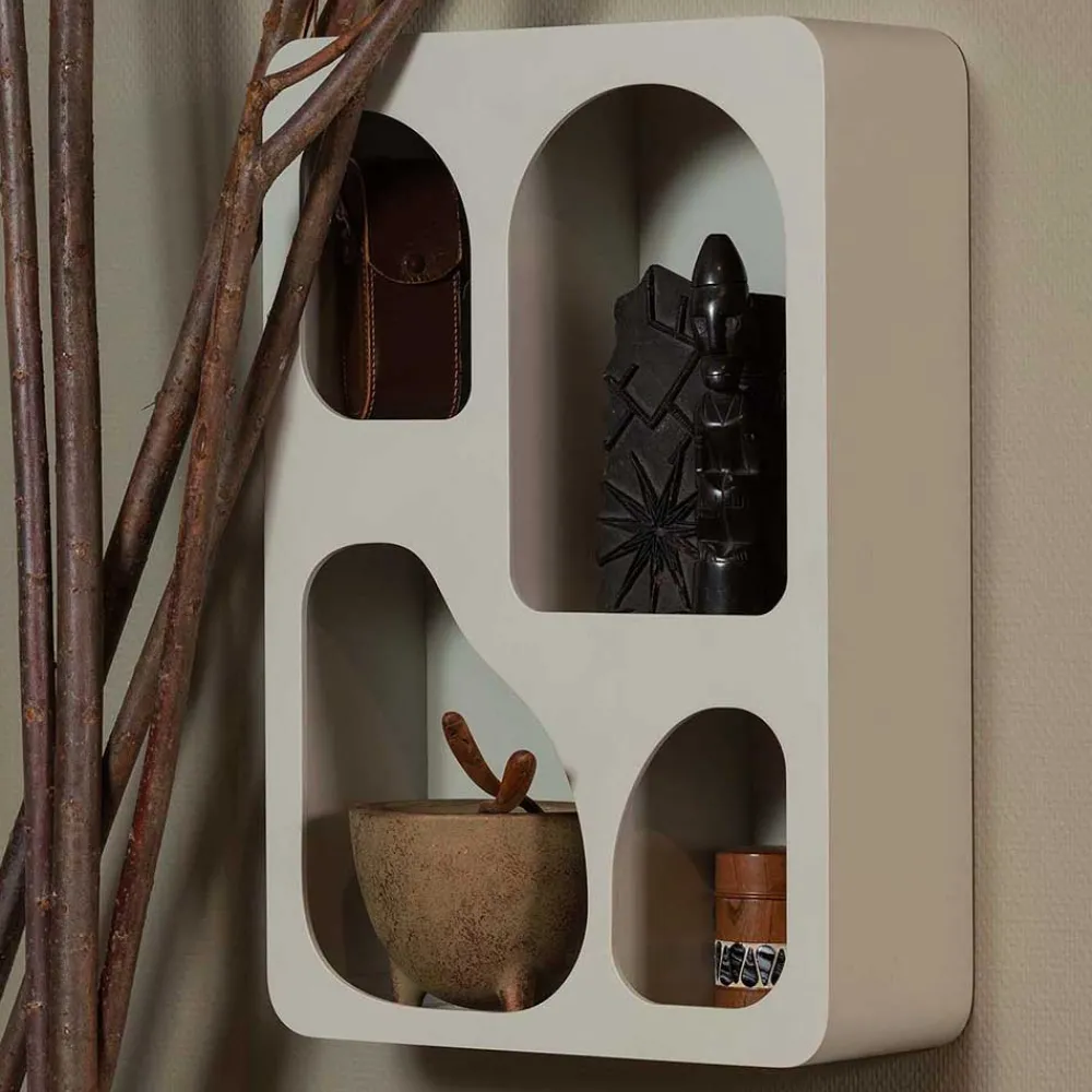 Wohnen Regale<Design Hängeregal in Hellgrau - Martinus