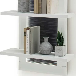 Wohnen Regale<Design Hängeregal in Weiß & Anthrazit - Hazime