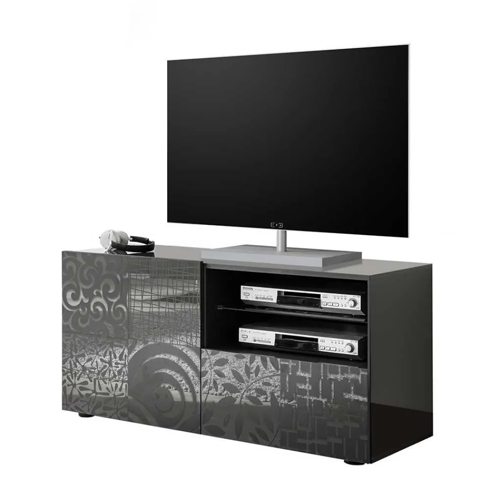 Wohnen Lowboards|Tv & Hifi-Möbel<Design Hochglanz TV Element in Anthrazit - Ipatal