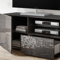 Wohnen Lowboards|Tv & Hifi-Möbel<Design Hochglanz TV Element in Anthrazit - Ipatal