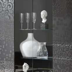 Wohnen Schränke<Design Hochglanz Vitrine in Anthrazit - Ipatal