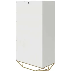 Wohnen Kommoden<Design Hochkommode in Weiß & Gold - Fiolpedo