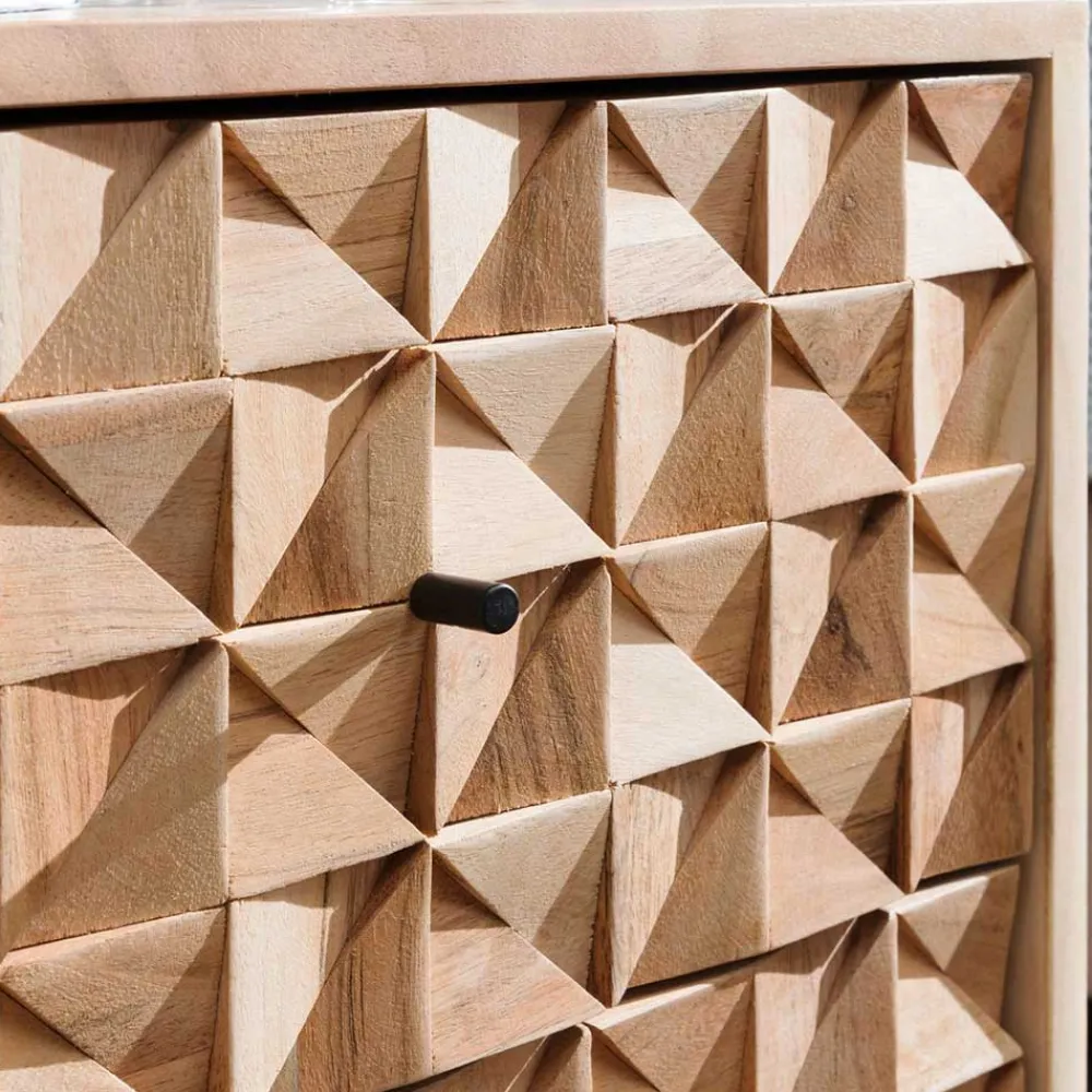 Wohnen Kommoden<Design Holz Nachtkommode aus Akazie - Liniavo