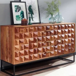 Wohnen Sideboards<Design Holz Sideboard mit Bügelgestell - Rusty