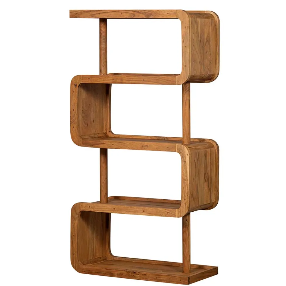 Wohnen Regale<Design Holzregal aus Akazie Massivholz - Selrito