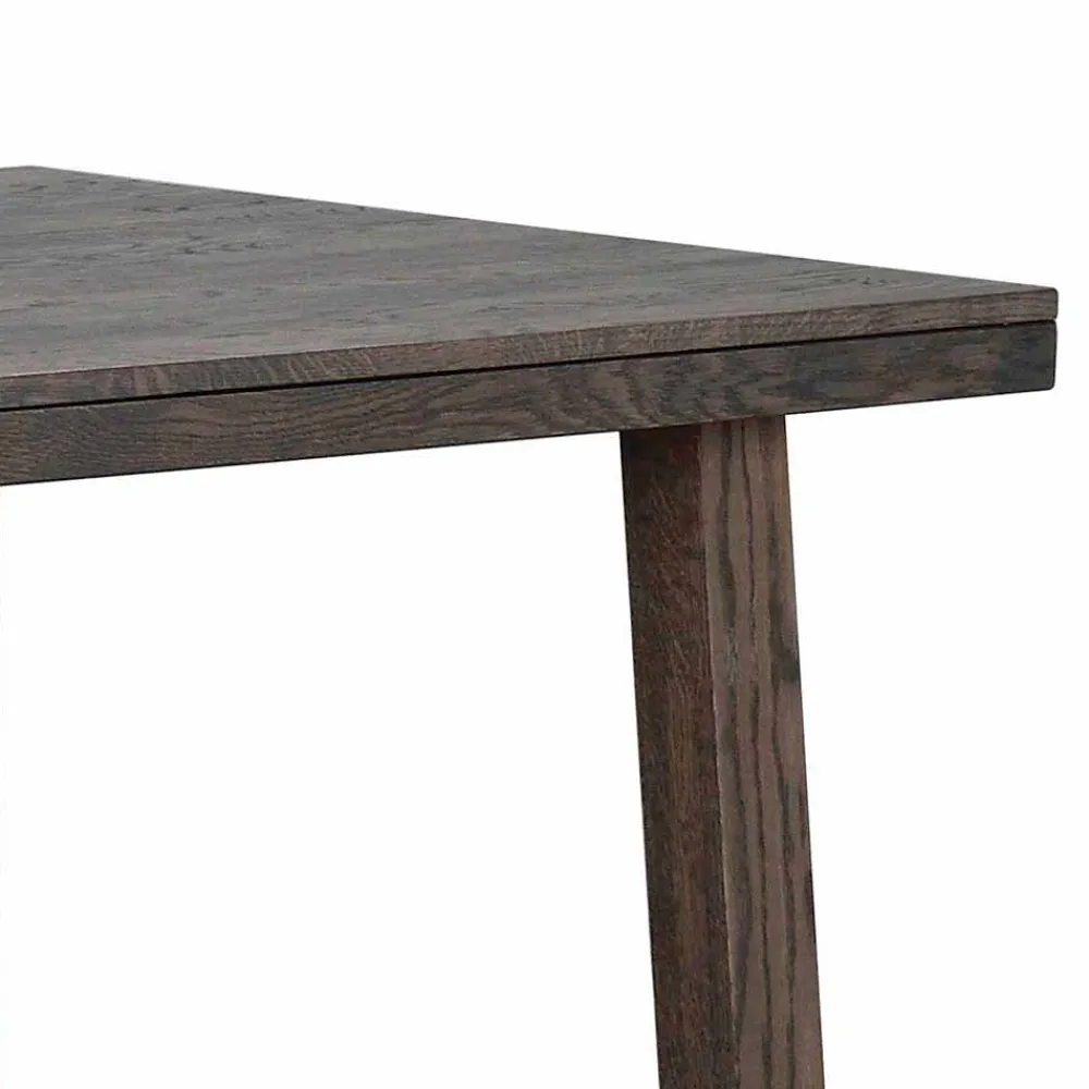 Wohnen Tische<Design Holztisch aus Eiche dunkel lackiert und gebürstet - Vedraza