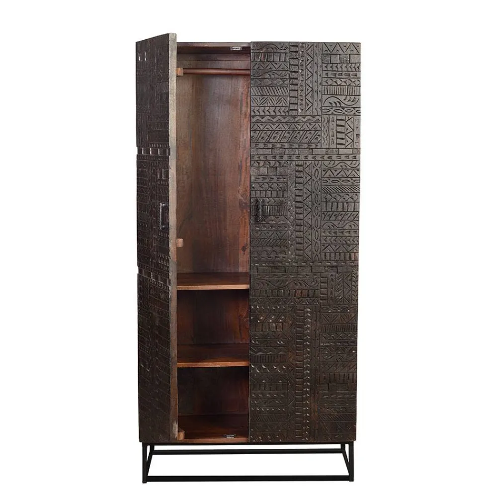 Wohnen Kleiderschränke<Design Kleiderschrank in Walnuss Braun - Solu