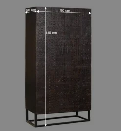 Wohnen Kleiderschränke<Design Kleiderschrank in Walnuss Braun - Solu