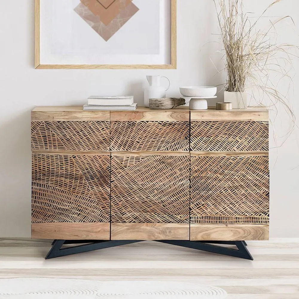 Wohnen Sideboards<Design Kombi-Kommode aus Massivholz - Merlan