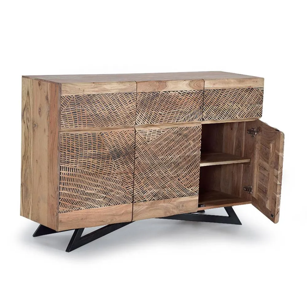 Wohnen Sideboards<Design Kombi-Kommode aus Massivholz - Merlan