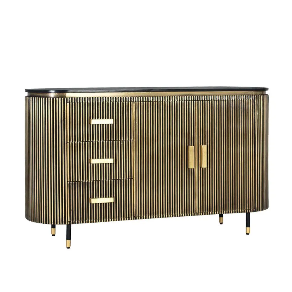 Wohnen Sideboards<Design Kombi-Kommode mit Marmorplatte - Hayato