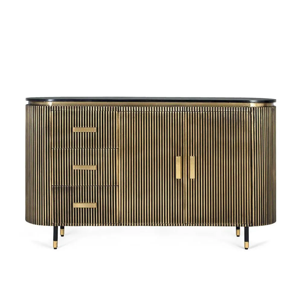 Wohnen Sideboards<Design Kombi-Kommode mit Marmorplatte - Hayato