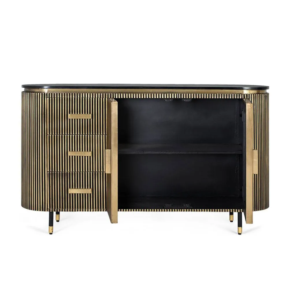 Wohnen Sideboards<Design Kombi-Kommode mit Marmorplatte - Hayato