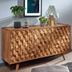 Wohnen Sideboards<Design Kommode aus Sheesham Massivholz - Coroco