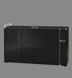 Wohnen Sideboards<Design Kommode Metallo in Graubraun