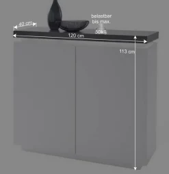 Wohnen Sideboards<Design Kommode Rebelvo mit dimmbarer LED Beleuchtung