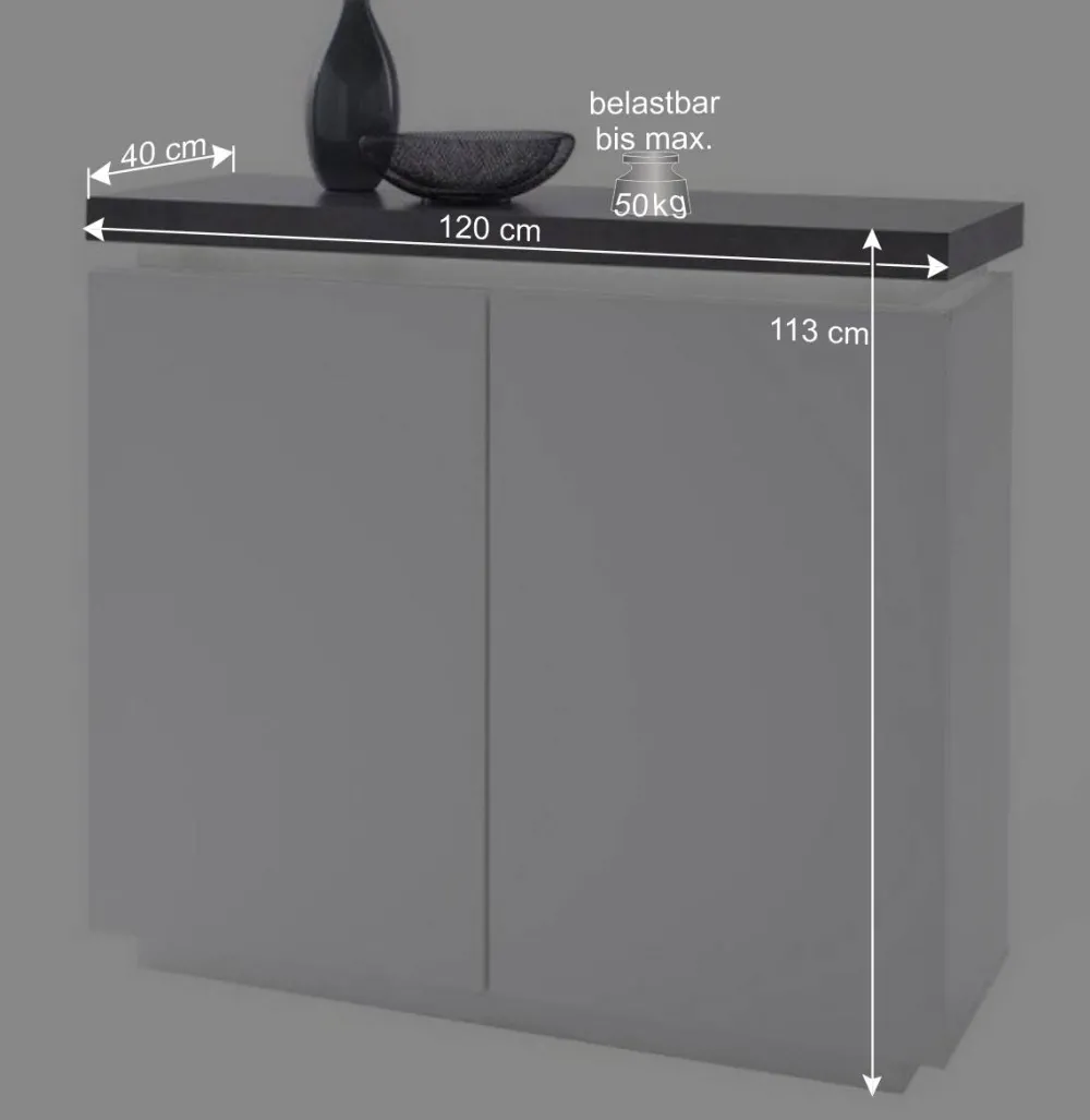 Wohnen Sideboards<Design Kommode Rebelvo mit dimmbarer LED Beleuchtung