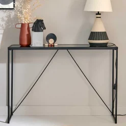 Wohnen Tische<Design Konsolentisch mit Schwarzglas Platte - Burano