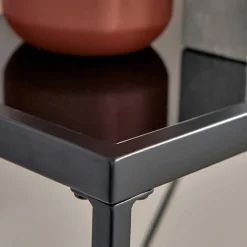 Wohnen Tische<Design Konsolentisch mit Schwarzglas Platte - Burano