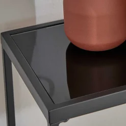 Wohnen Tische<Design Konsolentisch mit Schwarzglas Platte - Burano